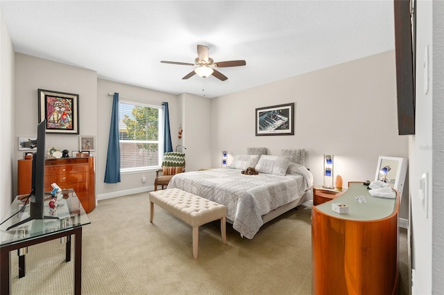 4340 NW 56th Ct, Ocala, FL 34482 - bedroom featuring light carpet and a ceiling fan