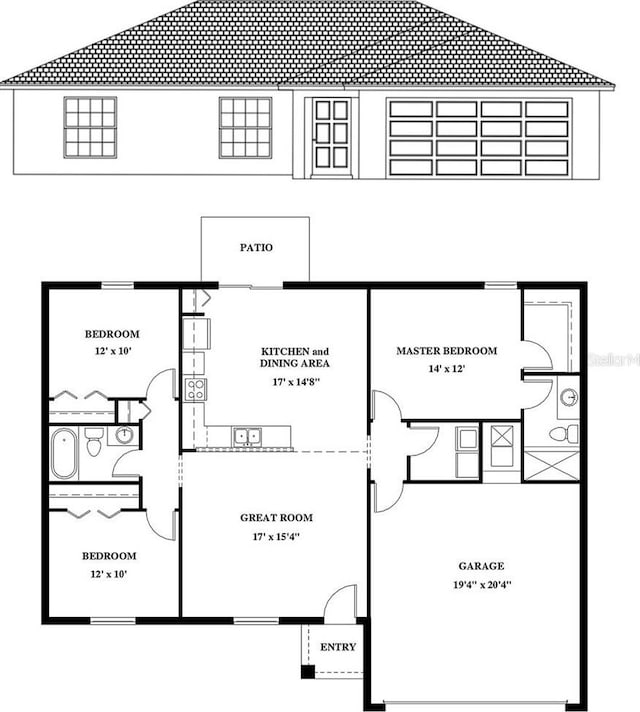 14136 SW 33rd Ct Rd, Ocala, FL 34473 - view of floor plan / room layout