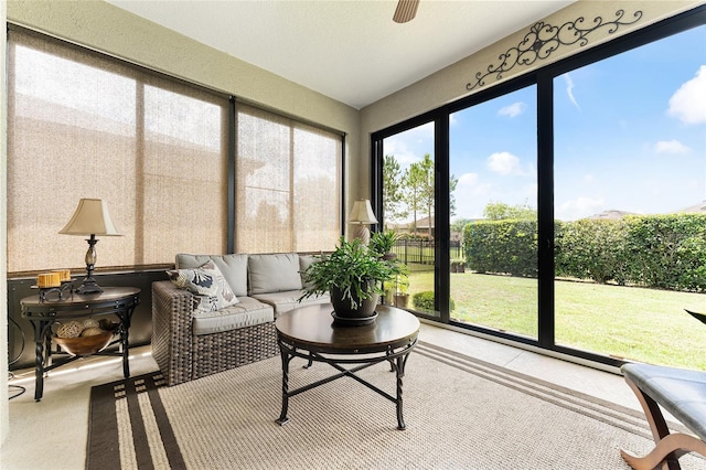 9634 SW 67th St, Ocala, FL 34481 - sunroom featuring plenty of natural light and a ceiling fan