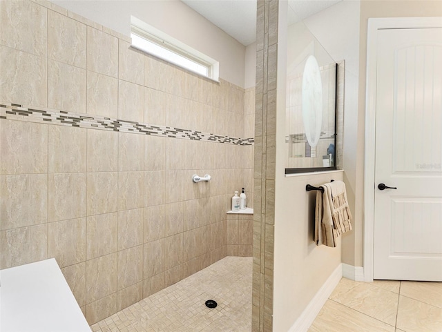 9634 SW 67th St, Ocala, FL 34481 - full bathroom with a walk in shower and tile patterned flooring