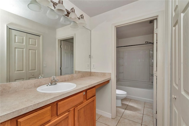 15711 SW 52nd Avenue Rd, Ocala, FL 34473 - full bathroom featuring tile patterned floors, vanity, and shower / bathtub combination