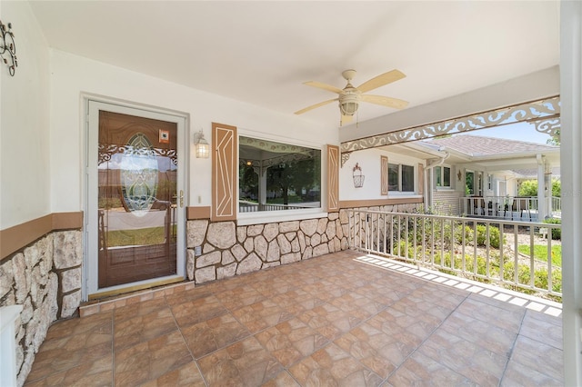 8881 SW 94th St Unit E, Ocala, FL 34481 - view of patio with ceiling fan