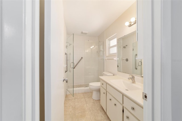 8881 SW 94th St Unit E, Ocala, FL 34481 - bathroom with a stall shower, vanity, and tile patterned flooring
