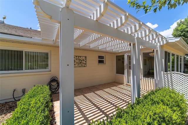 8881 SW 94th St Unit E, Ocala, FL 34481 - view of patio / terrace with a pergola