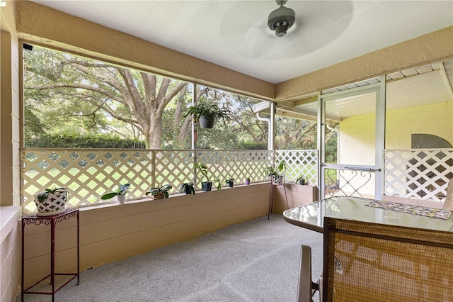 8850 SW 97th St Unit C, Ocala, FL 34481 - sunroom / solarium featuring ceiling fan