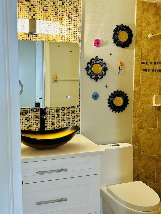 6806 Monique Ave, Tampa, FL 33625 - bathroom featuring vanity and tasteful backsplash