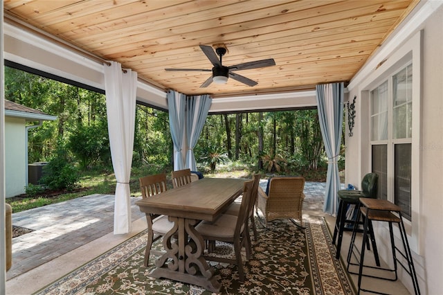 7242 SW 115th Pl, Ocala, FL 34476 - view of patio with a ceiling fan and outdoor dining area