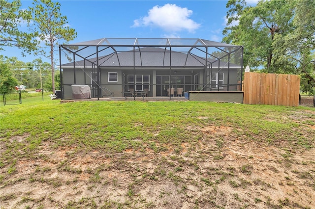 3196 W Mustang Blvd, Beverly Hills, FL 34465 - back of property with glass enclosure