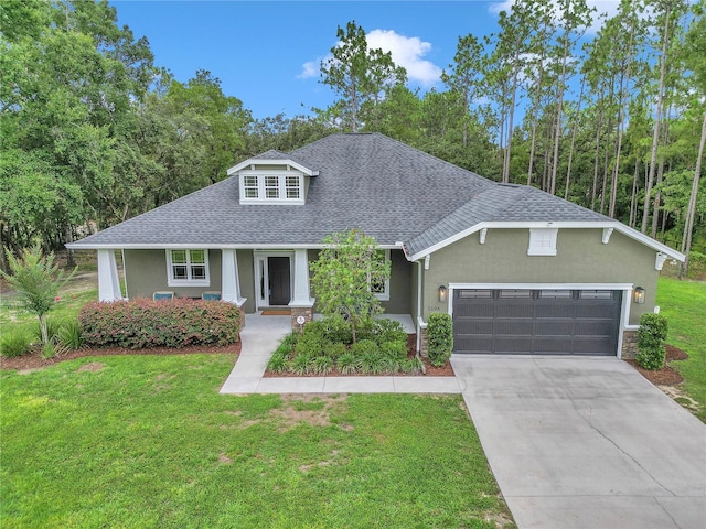 3196 W Mustang Blvd, Beverly Hills, FL 34465 - view of front of property with roof with shingles, stucco siding, and a garage