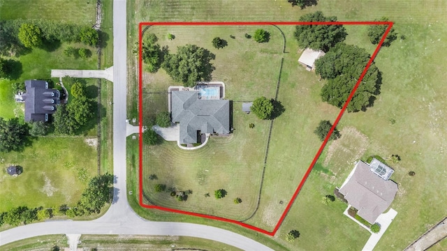 7220 NW 83rd Ter, Ocala, FL 34482 - aerial view of property's location with property boundaries highlighted
