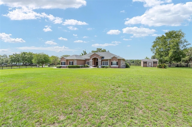 7220 NW 83rd Ter, Ocala, FL 34482 - view of front of home featuring a storage shed and stucco siding