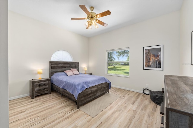 7220 NW 83rd Ter, Ocala, FL 34482 - bedroom featuring light wood-type flooring and ceiling fan