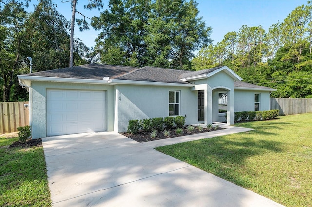 5740 NW 61st St, Ocala, FL 34482 - ranch-style home with stucco siding, a garage, and concrete driveway