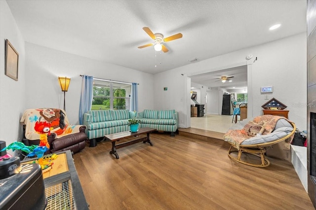 2340 NE 14th Ave, Ocala, FL 34470 - living room featuring ceiling fan and wood finished floors