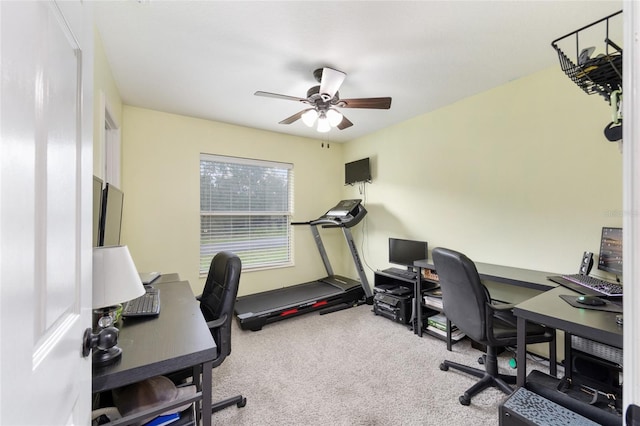 6362 N Walter Ter, Citrus Springs, FL 34434 - office featuring ceiling fan and carpet flooring
