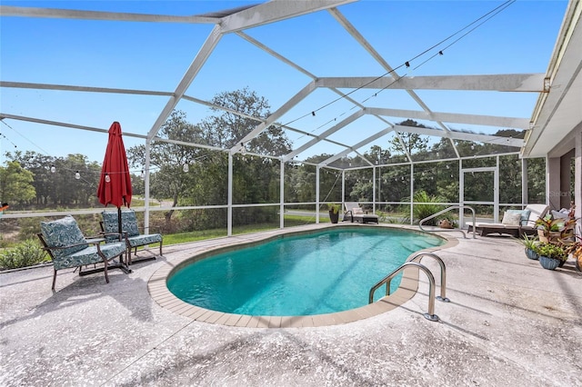 6362 N Walter Ter, Citrus Springs, FL 34434 - outdoor pool with a patio area and glass enclosure