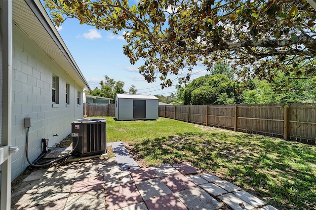 5500 SE 2nd Pl, Ocala, FL 34480 - fenced backyard with a patio area and a storage unit