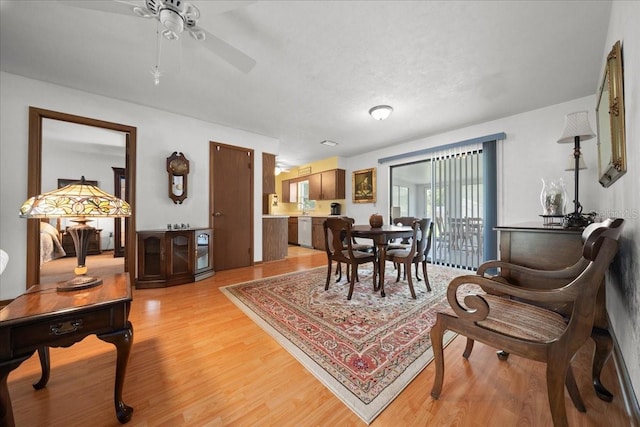 5525 NE 22nd Ave, Ocala, FL 34479 - dining room featuring a ceiling fan and light wood-style floors