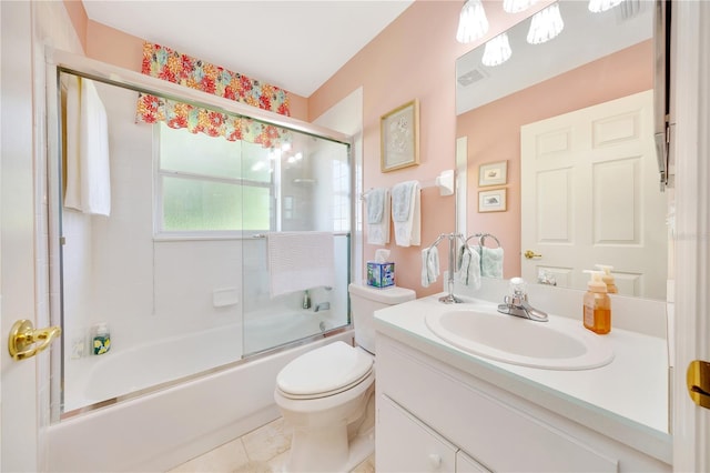 6330 SW 117th Loop, Ocala, FL 34476 - bathroom with vanity and bath / shower combo with glass door