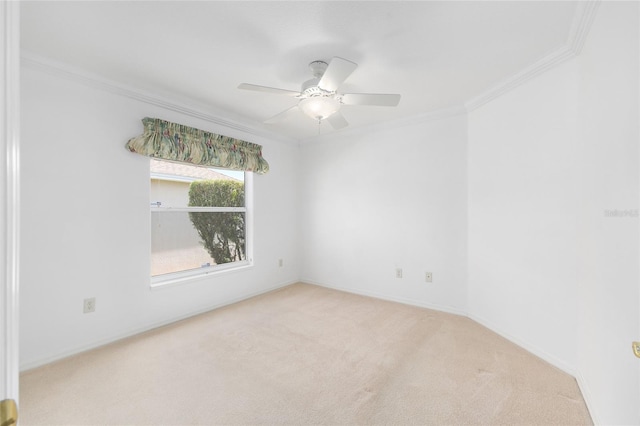 7243 SE 172nd Legacy Ln, The Villages, FL 32162 - empty room featuring crown molding, carpet floors, and ceiling fan