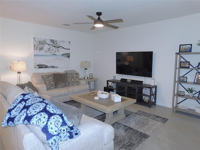 80 Hickory Course Loop, Ocala, FL 34472 - tiled living area featuring ceiling fan