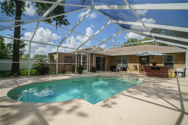 5347 Pecan Rd, Ocala, FL 34472 - view of pool with a patio and a lanai