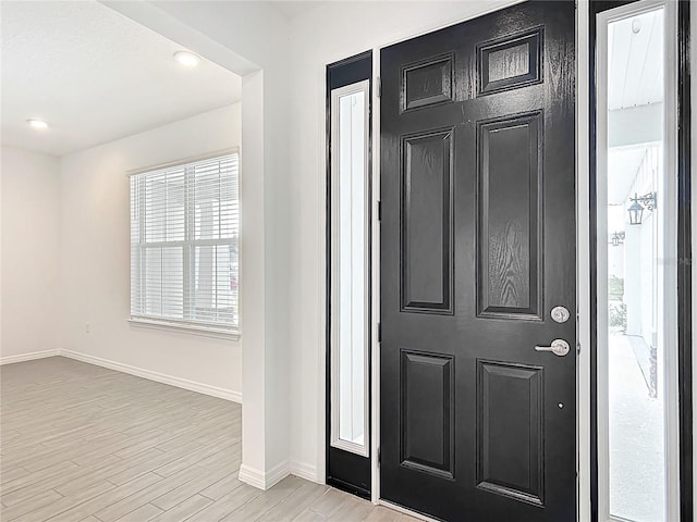 7067 SW 60th Ln, Ocala, FL 34474 - entryway featuring light wood-type flooring and recessed lighting