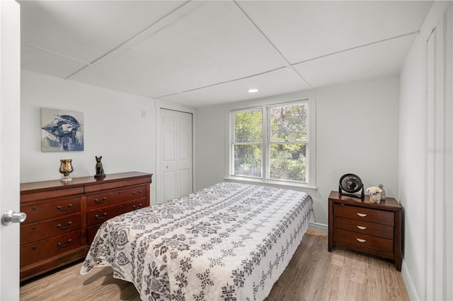 1330 NE 55th St, Ocala, FL 34479 - bedroom with light wood finished floors and a closet