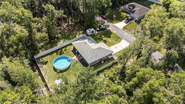 6 Sequoia Loop, Ocklawaha, FL 32179 - aerial view of property and surrounding area with a pool
