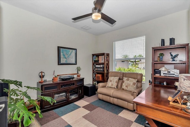 1443 SW 161st St, Ocala, FL 34473 - office with ceiling fan