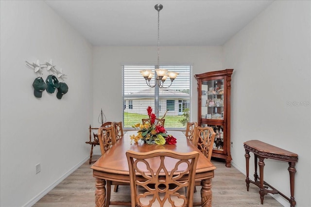 1443 SW 161st St, Ocala, FL 34473 - dining room with a chandelier and light wood-style flooring