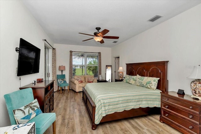 1443 SW 161st St, Ocala, FL 34473 - bedroom featuring light wood-type flooring and ceiling fan