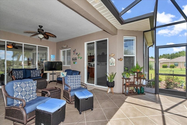 1443 SW 161st St, Ocala, FL 34473 - sunroom / solarium featuring ceiling fan and outdoor lounge area