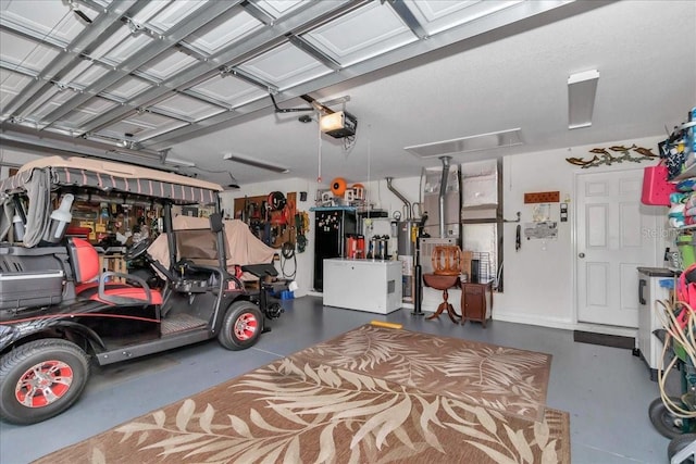 1443 SW 161st St, Ocala, FL 34473 - garage with a garage door opener, water heater, and heating unit