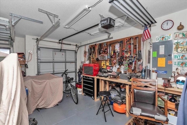 1443 SW 161st St, Ocala, FL 34473 - garage with a garage door opener and a workshop area