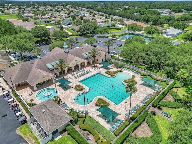1443 SW 161st St, Ocala, FL 34473 - bird's eye view of a pool area