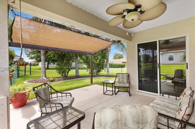 12178 SE 174th Pl, Summerfield, FL 34491 - view of patio / terrace with a ceiling fan