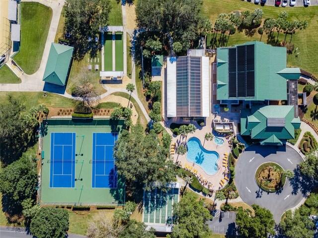 12178 SE 174th Pl, Summerfield, FL 34491 - aerial view of a pool