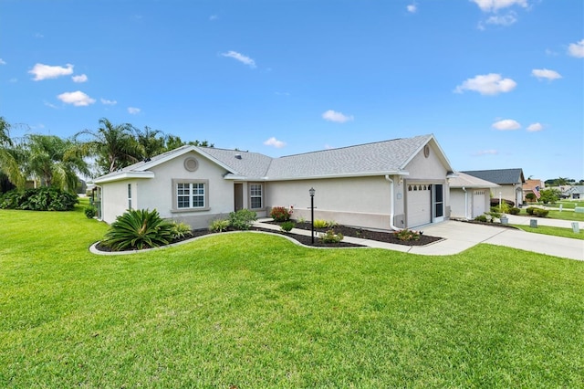 12178 SE 174th Pl, Summerfield, FL 34491 - single story home featuring concrete driveway, a garage, stucco siding, and a front yard