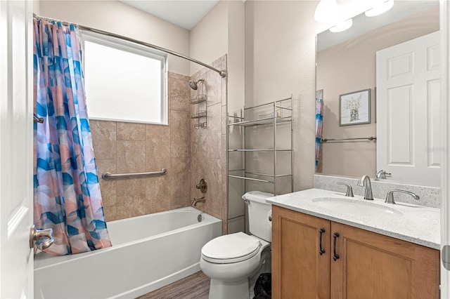 10597 SW 90th Street Rd, Ocala, FL 34481 - full bath with shower / bath combo, vanity, and wood finished floors