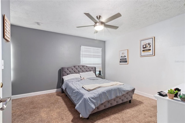 3549 SE 41st Pl, Ocala, FL 34480 - carpeted bedroom featuring a textured ceiling and ceiling fan