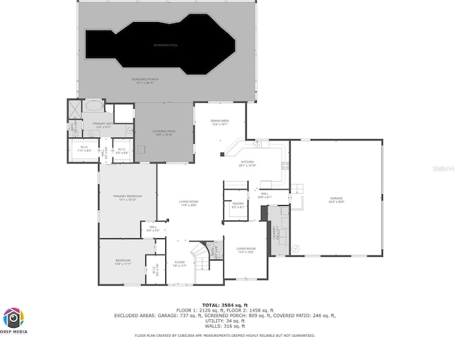 3549 SE 41st Pl, Ocala, FL 34480 - view of property floor plan