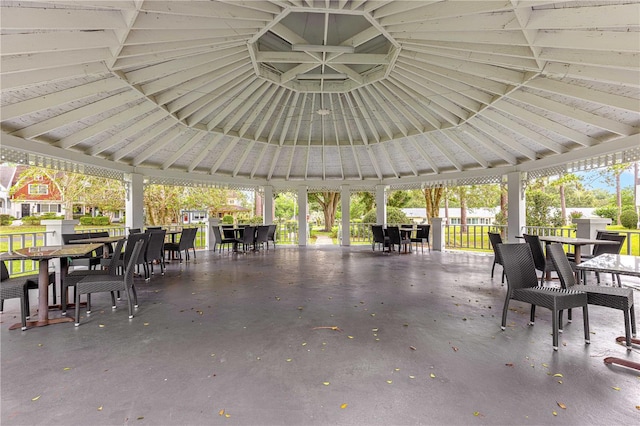 8830 SW 98th Pl Unit M, Ocala, FL 34481 - view of patio / terrace featuring outdoor dining area and a gazebo