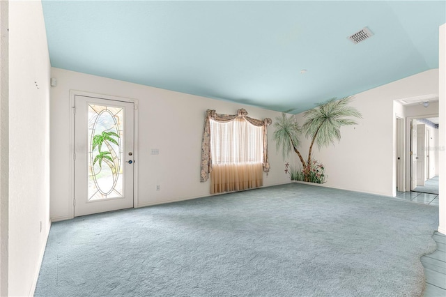 6172 SW 101st Pl, Ocala, FL 34476 - foyer entrance featuring carpet and lofted ceiling