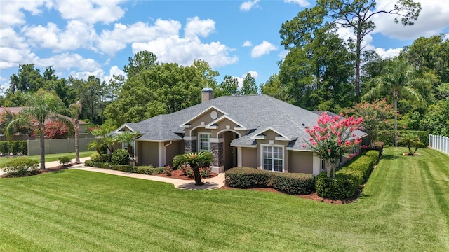 2908 SE 22nd Ave, Ocala, FL 34471 - view of front of house featuring stucco siding, a chimney, and a shingled roof