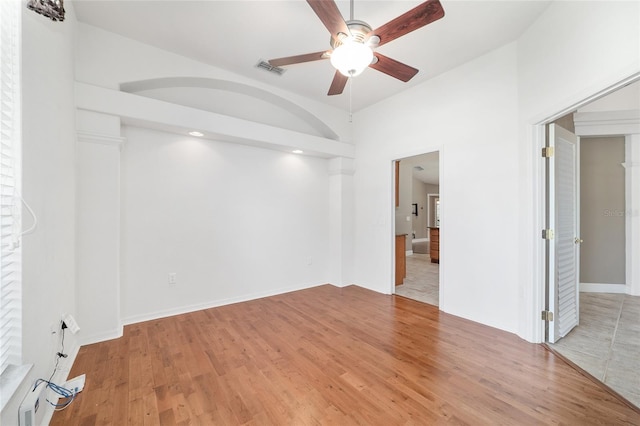 2908 SE 22nd Ave, Ocala, FL 34471 - spare room with a baseboard radiator, ceiling fan, and light wood finished floors