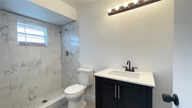 21111 SW Honeysuckle St, Dunnellon, FL 34431 - bathroom featuring vanity and a tile shower