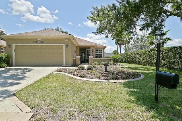 13170 SE 92nd Court Rd, Summerfield, FL 34491 - ranch-style home featuring stucco siding, an attached garage, and driveway