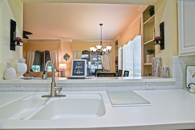 13170 SE 92nd Court Rd, Summerfield, FL 34491 - kitchen with a chandelier and decorative light fixtures