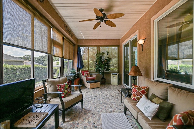13170 SE 92nd Court Rd, Summerfield, FL 34491 - sunroom / solarium featuring ceiling fan